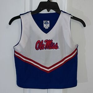 Ole Miss Mississippi Football Basketball Cheerleader Kids Youth Top Sz 12 Girls